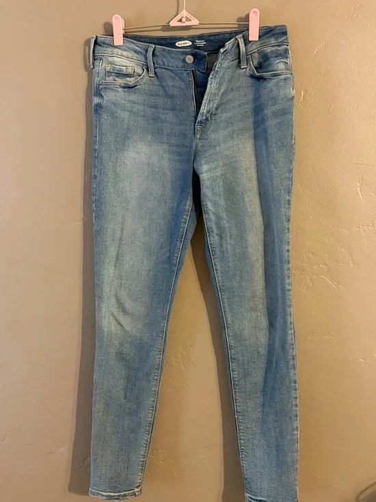 Stack of Old Navy Skinny Jeans - Assorted Blue and Gray Tones 10 LONG - Picture 6 of 15